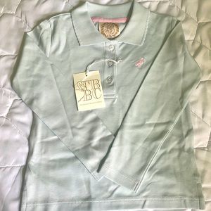 The Beaufort Bonnet Company - Long sleeve polo with scallop collar